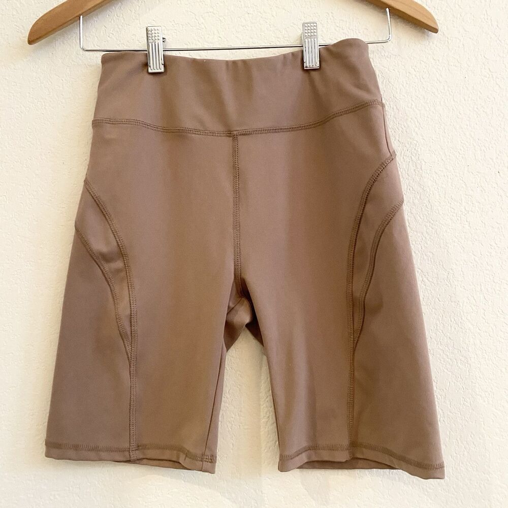 La Kottee Short‎ Womens Small Taupe Biker Athletic Style LKST116